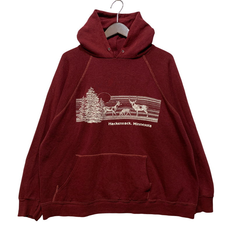 【現状渡し品】【メンズ】 SPORTSWEAR スポーツウェア MINNESOTA RAGLAN PULLOVER HOODIE ラグラン プルオーバー フーディー パーカー USA製 146-260903-as-36-izu サイズ：XL カラー：レッド系 万代Net店