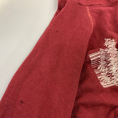 【現状渡し品】【メンズ】 SPORTSWEAR スポーツウェア MINNESOTA RAGLAN PULLOVER HOODIE ラグラン プルオーバー フーディー パーカー USA製 146-260903-as-36-izu サイズ：XL カラー：レッド系 万代Net店