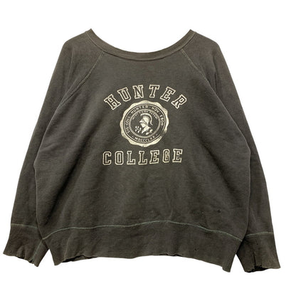 【現状渡し品】【メンズ】 VINTAGE 脇下ガゼット HUNTER COLLEGE RAGLAN SWEATSHIRT ラグラン スウェットシャツ トップス 長袖 146-260827-cs-15-izu サイズ：不明 カラー：チャコール 万代Net店