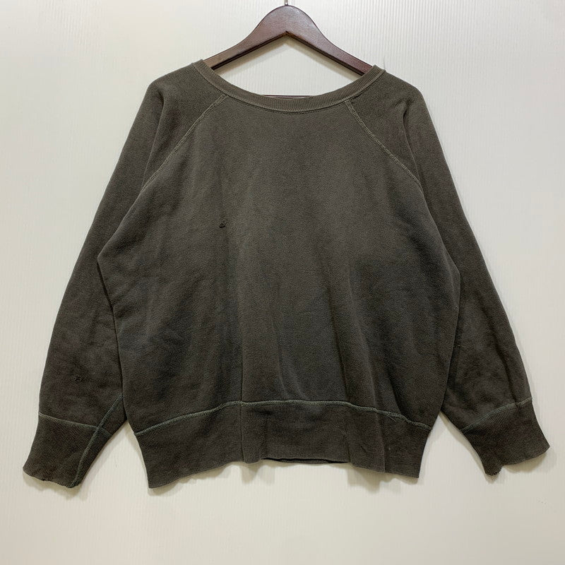 【現状渡し品】【メンズ】 VINTAGE 脇下ガゼット HUNTER COLLEGE RAGLAN SWEATSHIRT ラグラン スウェットシャツ トップス 長袖 146-260827-cs-15-izu サイズ：不明 カラー：チャコール 万代Net店