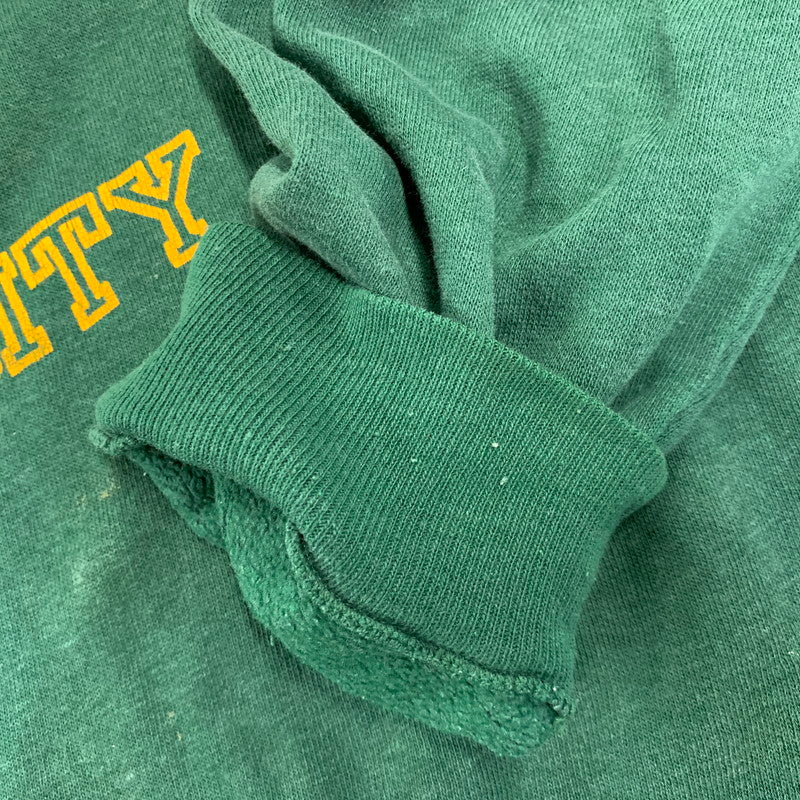 【中古品】【メンズ】 VELVA SHEEN ベルバシーン USA製 70～80’S WAYNE STATE UNIVERSITY RAGLAN SWEAT SHIRT ユニバーシティ ラグラン スウェット シャツ トップス 146-260827-yn-10-izu サイズ：L カラー：グリーン 万代Net店