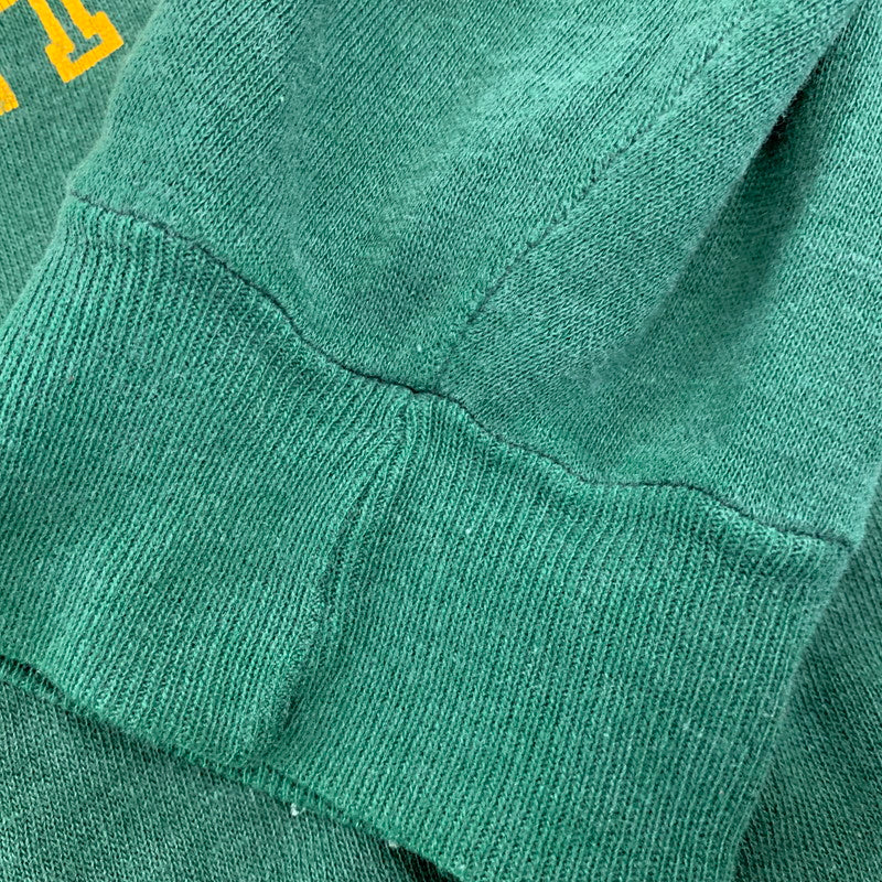 【中古品】【メンズ】 VELVA SHEEN ベルバシーン USA製 70～80’S WAYNE STATE UNIVERSITY RAGLAN SWEAT SHIRT ユニバーシティ ラグラン スウェット シャツ トップス 146-260827-yn-10-izu サイズ：L カラー：グリーン 万代Net店