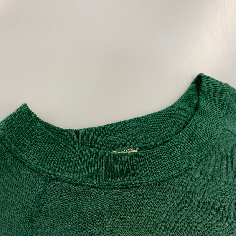 【中古品】【メンズ】 VELVA SHEEN ベルバシーン USA製 70～80’S WAYNE STATE UNIVERSITY RAGLAN SWEAT SHIRT ユニバーシティ ラグラン スウェット シャツ トップス 146-260827-yn-10-izu サイズ：L カラー：グリーン 万代Net店