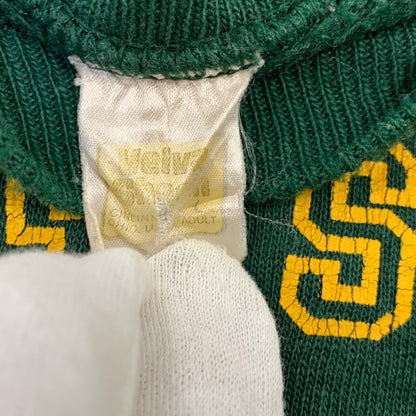 【中古品】【メンズ】 VELVA SHEEN ベルバシーン USA製 70～80’S WAYNE STATE UNIVERSITY RAGLAN SWEAT SHIRT ユニバーシティ ラグラン スウェット シャツ トップス 146-260827-yn-10-izu サイズ：L カラー：グリーン 万代Net店