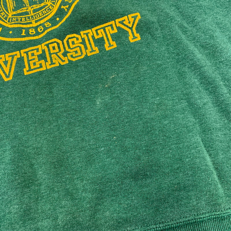 【中古品】【メンズ】 VELVA SHEEN ベルバシーン USA製 70～80’S WAYNE STATE UNIVERSITY RAGLAN SWEAT SHIRT ユニバーシティ ラグラン スウェット シャツ トップス 146-260827-yn-10-izu サイズ：L カラー：グリーン 万代Net店