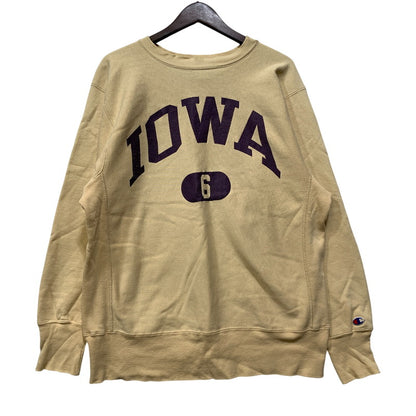 【中古品】【メンズ】 CHAMPION チャンピオン USA製 90’S IOWA REVERSE WEAVE SWEATSHIRT リバースウィーブ スウェットシャツ トップス 長袖 146-260827-cs-16-izu サイズ：L カラー：アイボリー 万代Net店