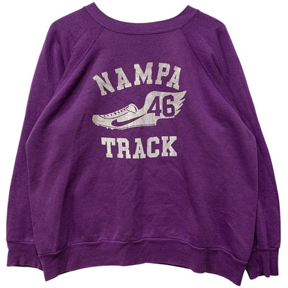 【中古品】【メンズ】 VINTAGE ヴィンテージ 80’S NAMPA TRACK RAGLAN SWEATSHIRT トラック ラグラン スウェット シャツ 146-260827-yn-07-izu サイズ：不明 カラー：パープル 万代Net店
