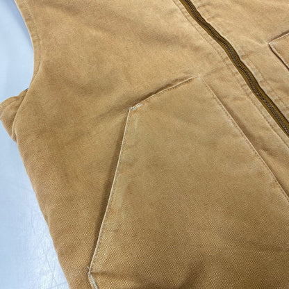 【中古品】【メンズ】 CARHARTT カーハート UQ186 星タグ USA製 93年製 90S QUILTING LINER DUCK VEST キルティング ライナー ダック ベスト アウター 146-260827-cs-27-izu サイズ：L カラー：ブラウン 万代Net店