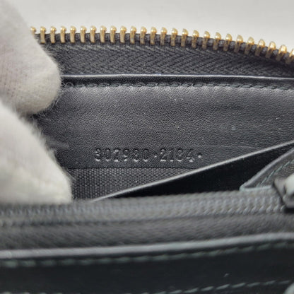 【中古品】【メンズ/レディース】 GUCCI グッチ 307980 グッチシマ ラウンド ファスナー 長財布 サイフ ウォレット 181-260826-ay-07-izu カラー：ブラック 万代Net店
