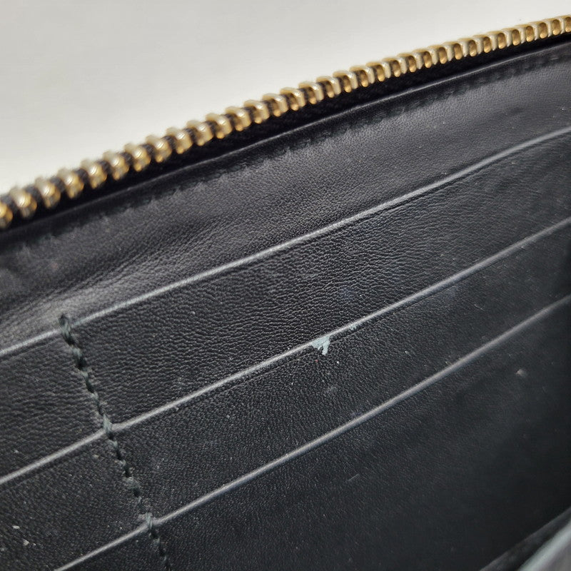 【中古品】【メンズ/レディース】 GUCCI グッチ 307980 グッチシマ ラウンド ファスナー 長財布 サイフ ウォレット 181-260826-ay-07-izu カラー：ブラック 万代Net店