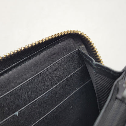 【中古品】【メンズ/レディース】 GUCCI グッチ 307980 グッチシマ ラウンド ファスナー 長財布 サイフ ウォレット 181-260826-ay-07-izu カラー：ブラック 万代Net店