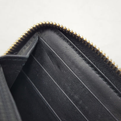【中古品】【メンズ/レディース】 GUCCI グッチ 307980 グッチシマ ラウンド ファスナー 長財布 サイフ ウォレット 181-260826-ay-07-izu カラー：ブラック 万代Net店