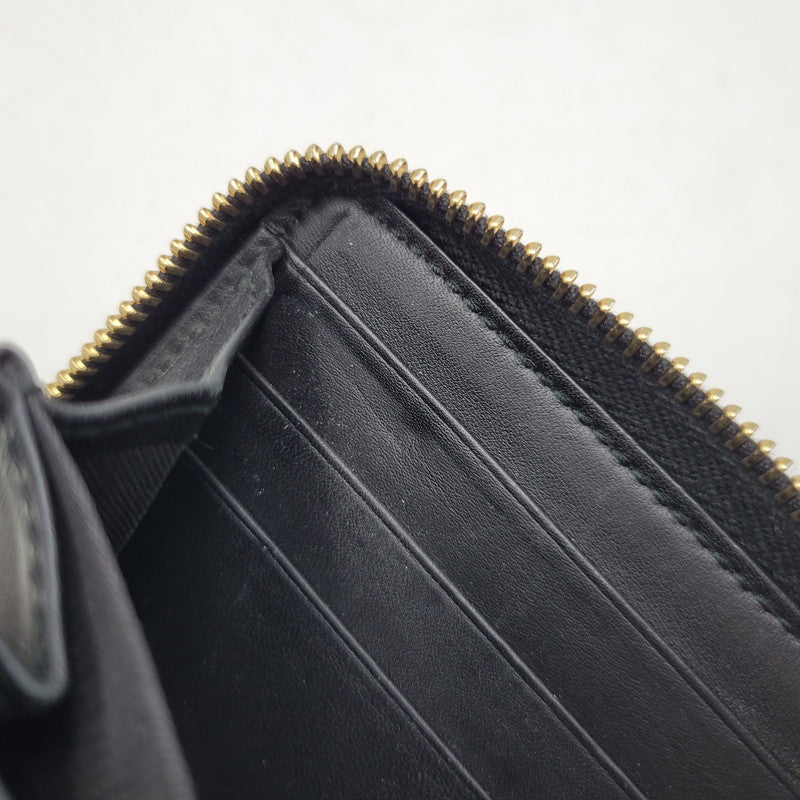 【中古品】【メンズ/レディース】 GUCCI グッチ 307980 グッチシマ ラウンド ファスナー 長財布 サイフ ウォレット 181-260826-ay-07-izu カラー：ブラック 万代Net店