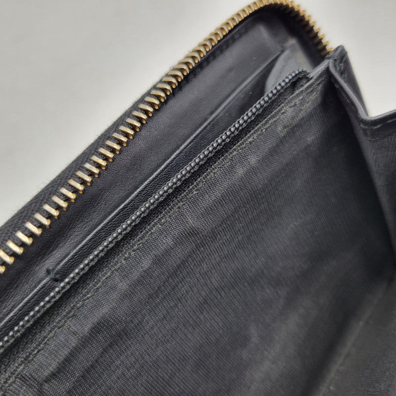 【中古品】【メンズ/レディース】 GUCCI グッチ 307980 グッチシマ ラウンド ファスナー 長財布 サイフ ウォレット 181-260826-ay-07-izu カラー：ブラック 万代Net店