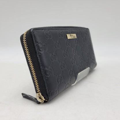 【中古品】【メンズ/レディース】 GUCCI グッチ 307980 グッチシマ ラウンド ファスナー 長財布 サイフ ウォレット 181-260826-ay-07-izu カラー：ブラック 万代Net店