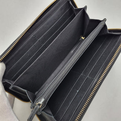 【中古品】【メンズ/レディース】 GUCCI グッチ 307980 グッチシマ ラウンド ファスナー 長財布 サイフ ウォレット 181-260826-ay-07-izu カラー：ブラック 万代Net店