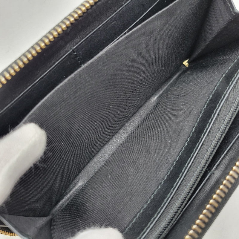 【中古品】【メンズ/レディース】 GUCCI グッチ 307980 グッチシマ ラウンド ファスナー 長財布 サイフ ウォレット 181-260826-ay-07-izu カラー：ブラック 万代Net店