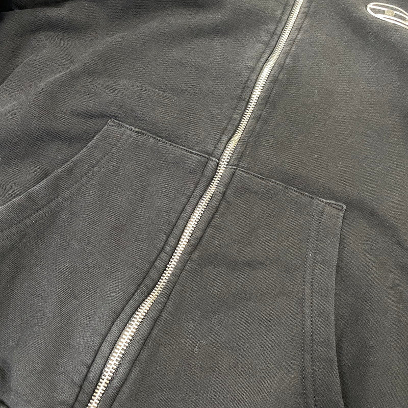 【中古品】【メンズ】 DIESEL ディーゼル A11439 S-GINNI-ZIP-OD ジップアップ スウェット トップス 141-260827-yn-13-izu サイズ：S カラー：ブラック 万代Net店