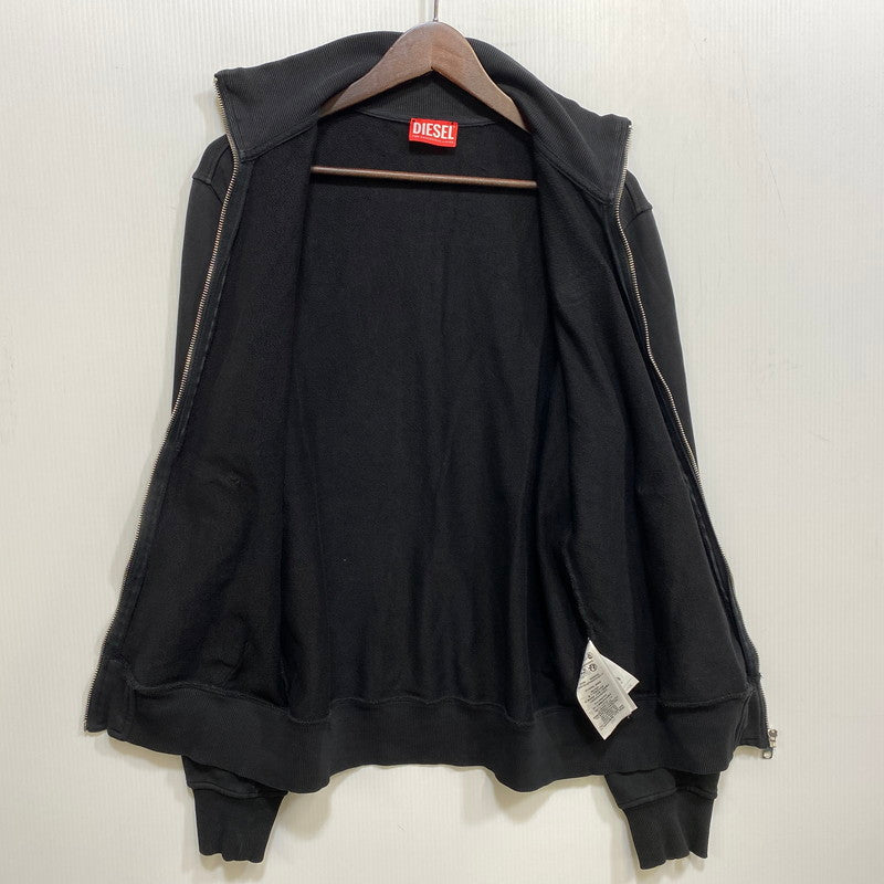 【中古品】【メンズ】 DIESEL ディーゼル A11439 S-GINNI-ZIP-OD ジップアップ スウェット トップス 141-260827-yn-13-izu サイズ：S カラー：ブラック 万代Net店