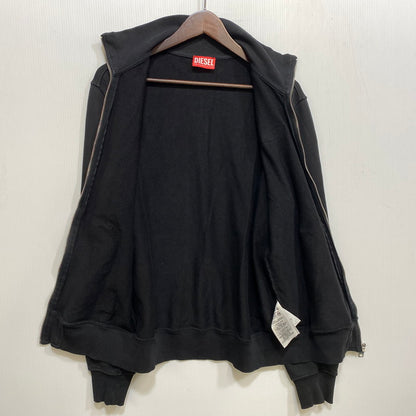 【中古品】【メンズ】 DIESEL ディーゼル A11439 S-GINNI-ZIP-OD ジップアップ スウェット トップス 141-260827-yn-13-izu サイズ：S カラー：ブラック 万代Net店