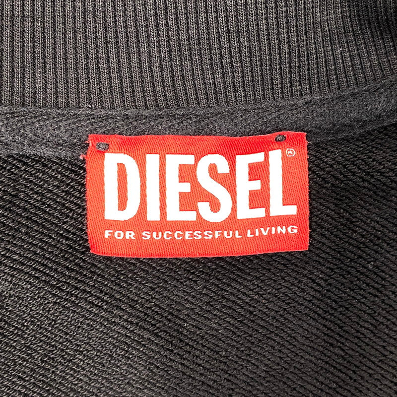 【中古品】【メンズ】 DIESEL ディーゼル A11439 S-GINNI-ZIP-OD ジップアップ スウェット トップス 141-260827-yn-13-izu サイズ：S カラー：ブラック 万代Net店