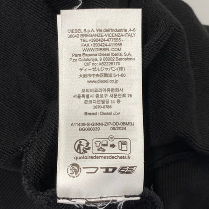【中古品】【メンズ】 DIESEL ディーゼル A11439 S-GINNI-ZIP-OD ジップアップ スウェット トップス 141-260827-yn-13-izu サイズ：S カラー：ブラック 万代Net店