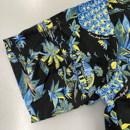 【中古品】【メンズ】 KONABAY HAWAII コナベイ ハワイ BIG PINEAPPLE RAYON OPEN COLLAR SS SHIRT ビッグ パイナップル レーヨン オープン カラー ショートスリーブシャツ 145-260827-yn-12-izu サイズ：不明 カラー：ブラック系 万代Net店