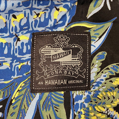 【中古品】【メンズ】 KONABAY HAWAII コナベイ ハワイ BIG PINEAPPLE RAYON OPEN COLLAR SS SHIRT ビッグ パイナップル レーヨン オープン カラー ショートスリーブシャツ 145-260827-yn-12-izu サイズ：不明 カラー：ブラック系 万代Net店