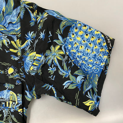 【中古品】【メンズ】 KONABAY HAWAII コナベイ ハワイ BIG PINEAPPLE RAYON OPEN COLLAR SS SHIRT ビッグ パイナップル レーヨン オープン カラー ショートスリーブシャツ 145-260827-yn-12-izu サイズ：不明 カラー：ブラック系 万代Net店
