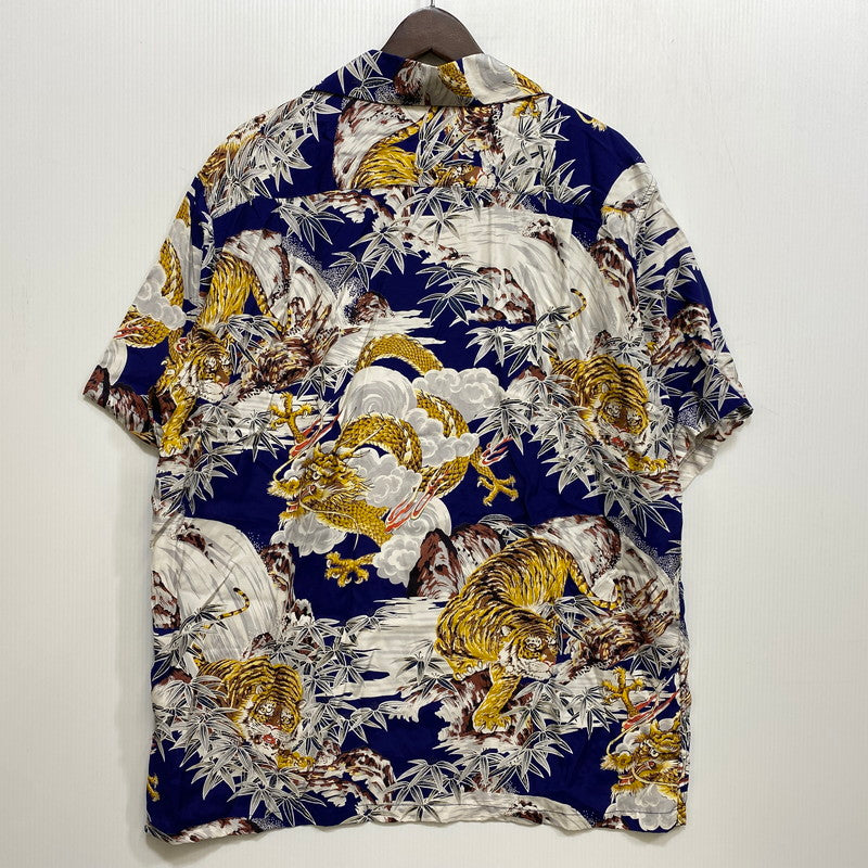 【中古品】【メンズ】 KONABAY HAWAII コナベイ ハワイ TIGER AND DRAGON RAYON OPEN COLLAR SS SHIRT タイガーアンドドラゴン レーヨン オープンカラー SS シャツ 145-260827-yn-16-izu サイズ：不明 カラー：ブルー系 万代Net店
