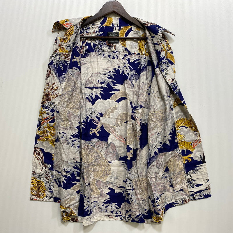 【中古品】【メンズ】 KONABAY HAWAII コナベイ ハワイ TIGER AND DRAGON RAYON OPEN COLLAR SS SHIRT タイガーアンドドラゴン レーヨン オープンカラー SS シャツ 145-260827-yn-16-izu サイズ：不明 カラー：ブルー系 万代Net店