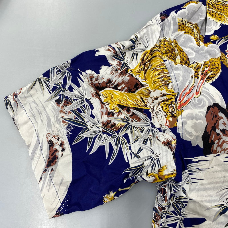【中古品】【メンズ】 KONABAY HAWAII コナベイ ハワイ TIGER AND DRAGON RAYON OPEN COLLAR SS SHIRT タイガーアンドドラゴン レーヨン オープンカラー SS シャツ 145-260827-yn-16-izu サイズ：不明 カラー：ブルー系 万代Net店