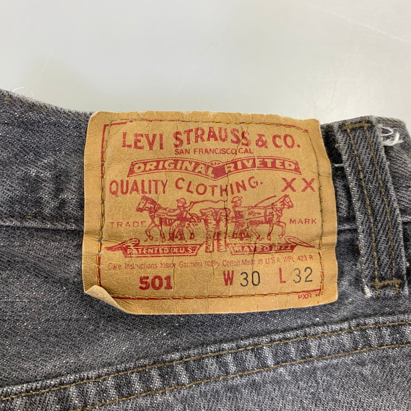 【中古品】【メンズ】 LEVI'S リーバイス 501-0658 刻印653 USA製 80-90S 先染め 501 BLACK DENIM PANTS ブラック デニム パンツ ボトムス ズボン 157-260905-cs-27-izu サイズ：W30L32 カラー：ブラック 万代Net店