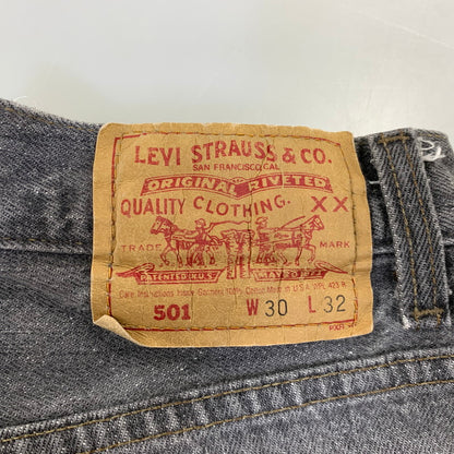 【中古品】【メンズ】 LEVI'S リーバイス 501-0658 刻印653 USA製 80-90S 先染め 501 BLACK DENIM PANTS ブラック デニム パンツ ボトムス ズボン 157-260905-cs-27-izu サイズ：W30L32 カラー：ブラック 万代Net店