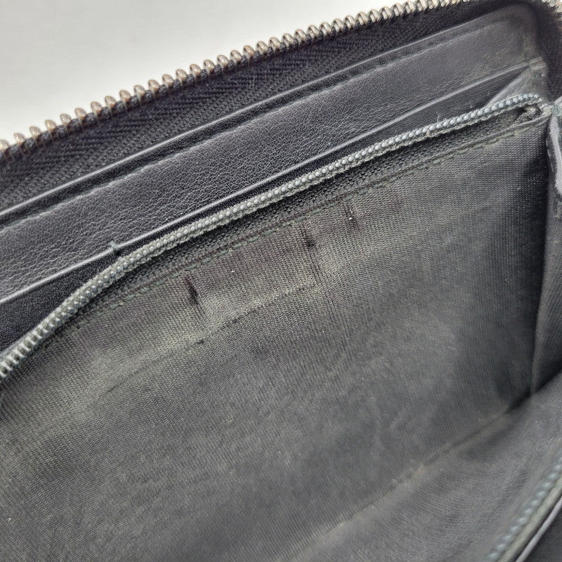 【中古品】【メンズ/レディース】 GUCCI グッチ ROUND ZIP LONG WALLET 307987 グッチシマ ラウンド ジップ ロングウォレット 財布 サイフ 181-260826-ay-06-izu カラー：ブラック 万代Net店