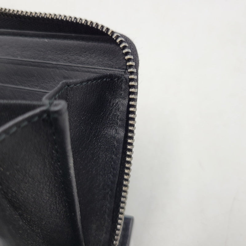 【中古品】【メンズ/レディース】 GUCCI グッチ ROUND ZIP LONG WALLET 307987 グッチシマ ラウンド ジップ ロングウォレット 財布 サイフ 181-260826-ay-06-izu カラー：ブラック 万代Net店