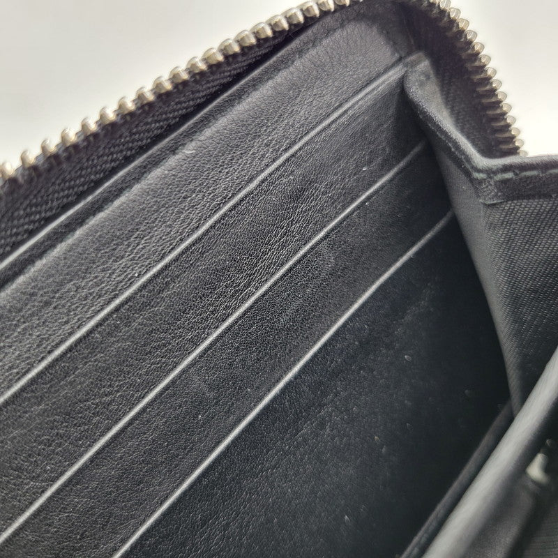 【中古品】【メンズ/レディース】 GUCCI グッチ ROUND ZIP LONG WALLET 307987 グッチシマ ラウンド ジップ ロングウォレット 財布 サイフ 181-260826-ay-06-izu カラー：ブラック 万代Net店