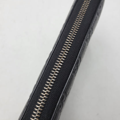 【中古品】【メンズ/レディース】 GUCCI グッチ ROUND ZIP LONG WALLET 307987 グッチシマ ラウンド ジップ ロングウォレット 財布 サイフ 181-260826-ay-06-izu カラー：ブラック 万代Net店