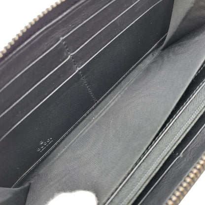 【中古品】【メンズ/レディース】 GUCCI グッチ ROUND ZIP LONG WALLET 307987 グッチシマ ラウンド ジップ ロングウォレット 財布 サイフ 181-260826-ay-06-izu カラー：ブラック 万代Net店