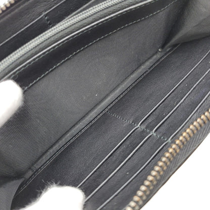 【中古品】【メンズ/レディース】 GUCCI グッチ ROUND ZIP LONG WALLET 307987 グッチシマ ラウンド ジップ ロングウォレット 財布 サイフ 181-260826-ay-06-izu カラー：ブラック 万代Net店