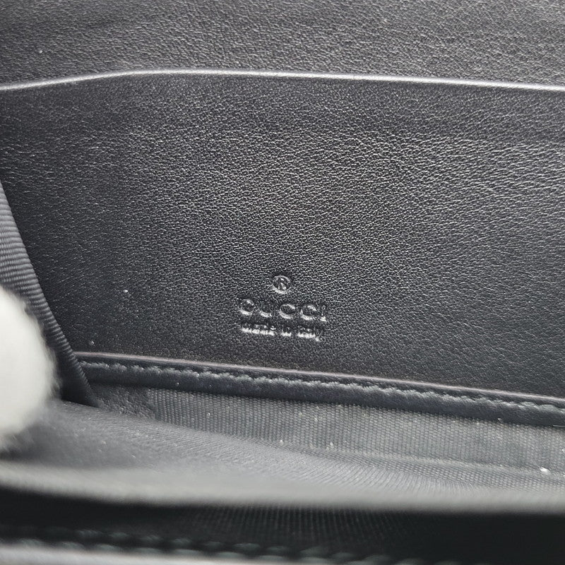 【中古品】【メンズ/レディース】 GUCCI グッチ ROUND ZIP LONG WALLET 307987 グッチシマ ラウンド ジップ ロングウォレット 財布 サイフ 181-260826-ay-06-izu カラー：ブラック 万代Net店