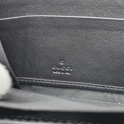 【中古品】【メンズ/レディース】 GUCCI グッチ ROUND ZIP LONG WALLET 307987 グッチシマ ラウンド ジップ ロングウォレット 財布 サイフ 181-260826-ay-06-izu カラー：ブラック 万代Net店