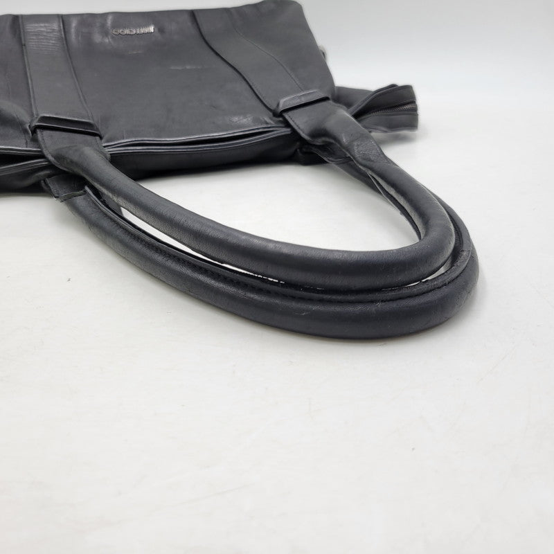 【現状渡し品】【メンズ/レディース】 JIMMY CHOO ジミーチュウ LEATHER TOTE BAG レザー トートバッグ クロコ型押し カバン 鞄 188-260826-ay-03-izu カラー：ブラック 万代Net店