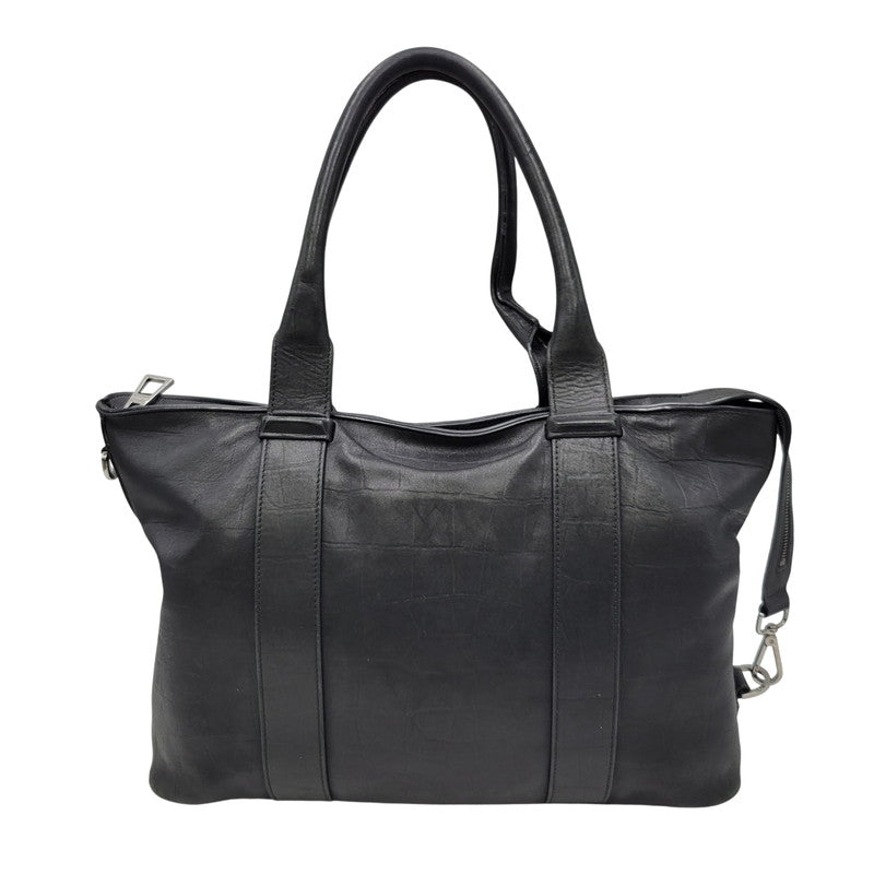 【現状渡し品】【メンズ/レディース】 JIMMY CHOO ジミーチュウ LEATHER TOTE BAG レザー トートバッグ クロコ型押し カバン 鞄 188-260826-ay-03-izu カラー：ブラック 万代Net店