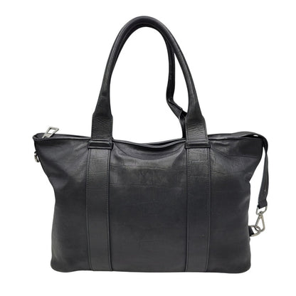 【現状渡し品】【メンズ/レディース】 JIMMY CHOO ジミーチュウ LEATHER TOTE BAG レザー トートバッグ クロコ型押し カバン 鞄 188-260826-ay-03-izu カラー：ブラック 万代Net店