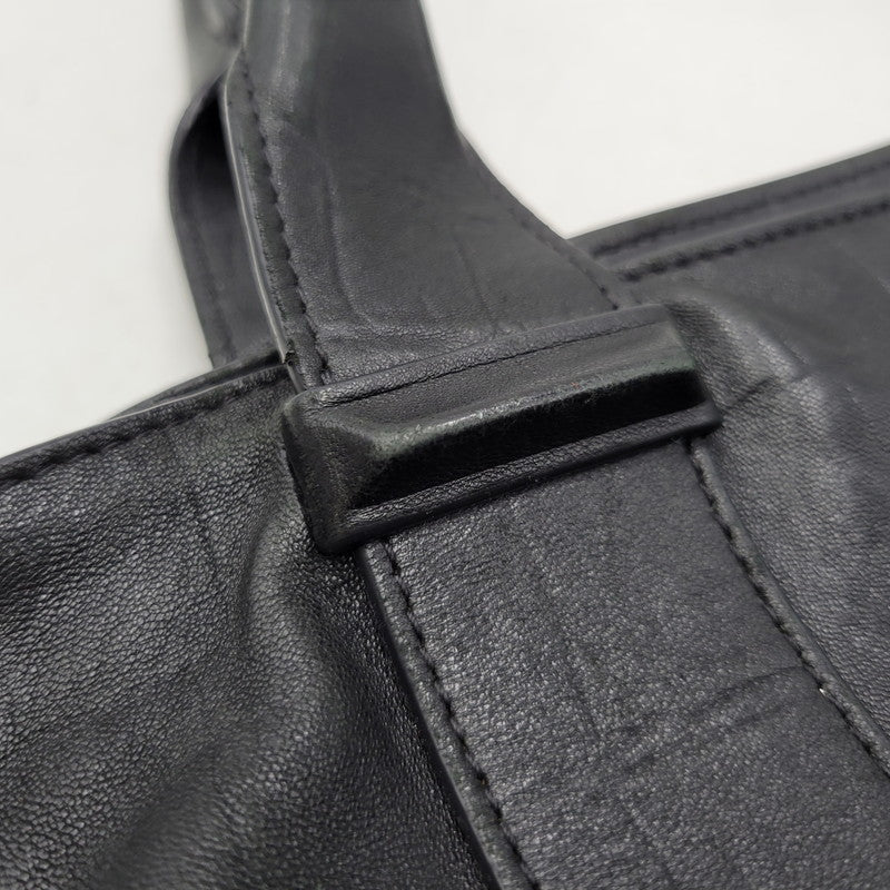 【現状渡し品】【メンズ/レディース】 JIMMY CHOO ジミーチュウ LEATHER TOTE BAG レザー トートバッグ クロコ型押し カバン 鞄 188-260826-ay-03-izu カラー：ブラック 万代Net店