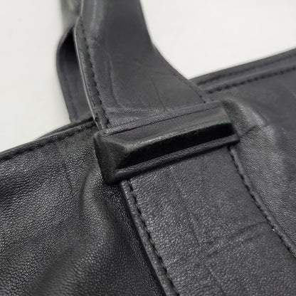 【現状渡し品】【メンズ/レディース】 JIMMY CHOO ジミーチュウ LEATHER TOTE BAG レザー トートバッグ クロコ型押し カバン 鞄 188-260826-ay-03-izu カラー：ブラック 万代Net店