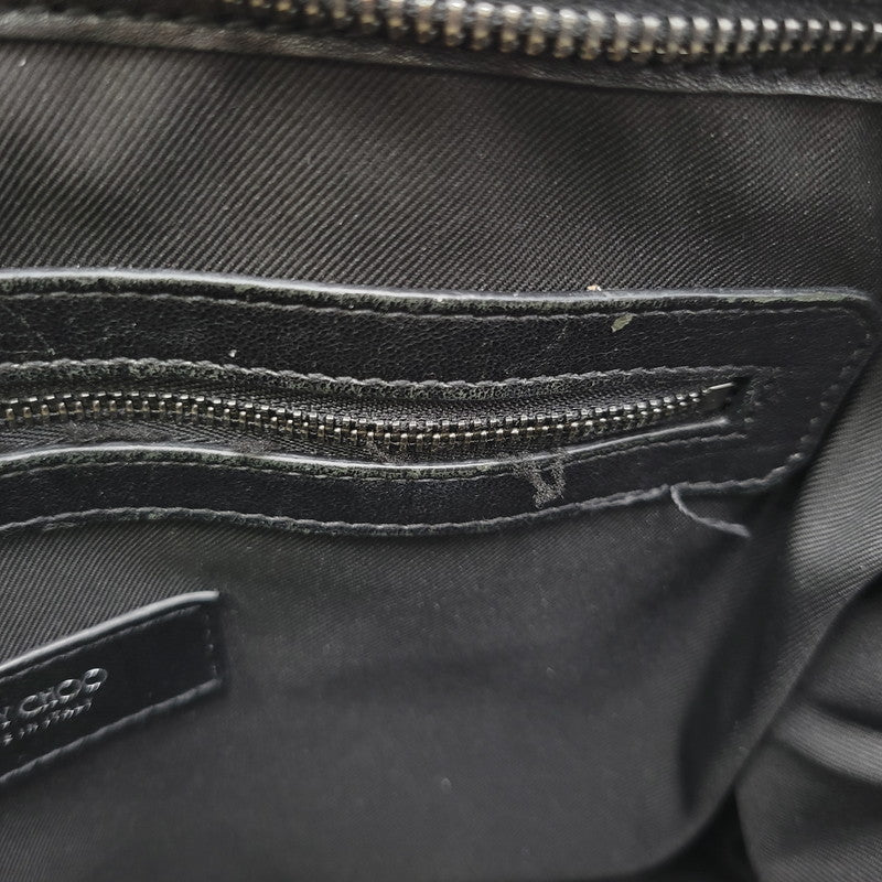 【現状渡し品】【メンズ/レディース】 JIMMY CHOO ジミーチュウ LEATHER TOTE BAG レザー トートバッグ クロコ型押し カバン 鞄 188-260826-ay-03-izu カラー：ブラック 万代Net店