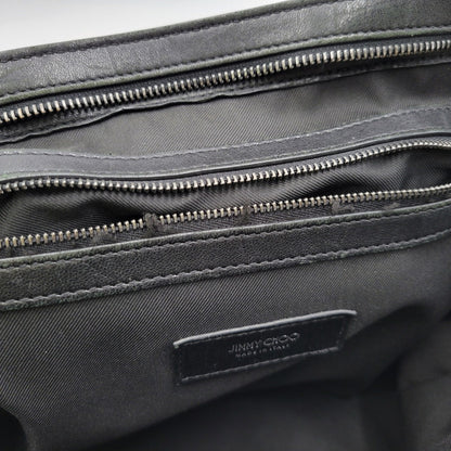 【現状渡し品】【メンズ/レディース】 JIMMY CHOO ジミーチュウ LEATHER TOTE BAG レザー トートバッグ クロコ型押し カバン 鞄 188-260826-ay-03-izu カラー：ブラック 万代Net店