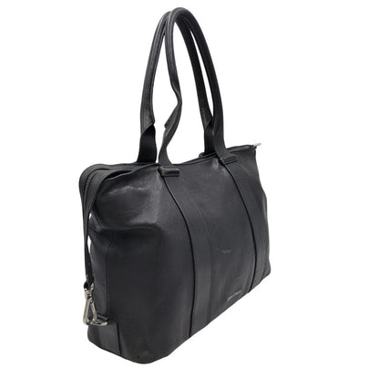 【現状渡し品】【メンズ/レディース】 JIMMY CHOO ジミーチュウ LEATHER TOTE BAG レザー トートバッグ クロコ型押し カバン 鞄 188-260826-ay-03-izu カラー：ブラック 万代Net店